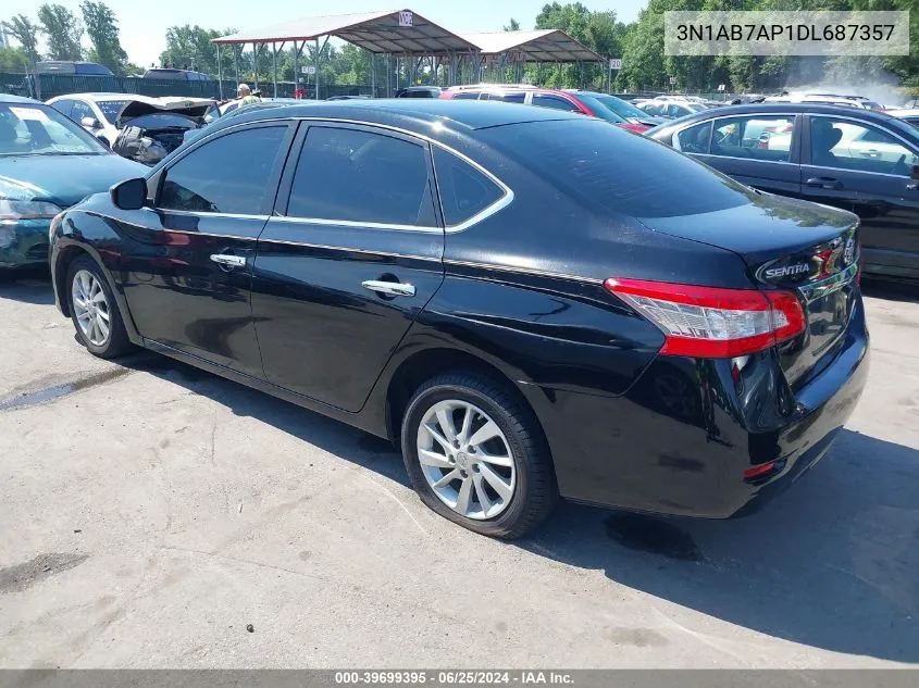 2013 Nissan Sentra Sv VIN: 3N1AB7AP1DL687357 Lot: 39699395