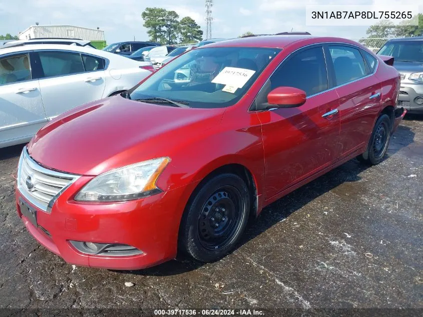 2013 Nissan Sentra Sv VIN: 3N1AB7AP8DL755265 Lot: 39717536