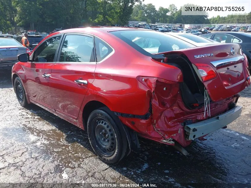 3N1AB7AP8DL755265 2013 Nissan Sentra Sv