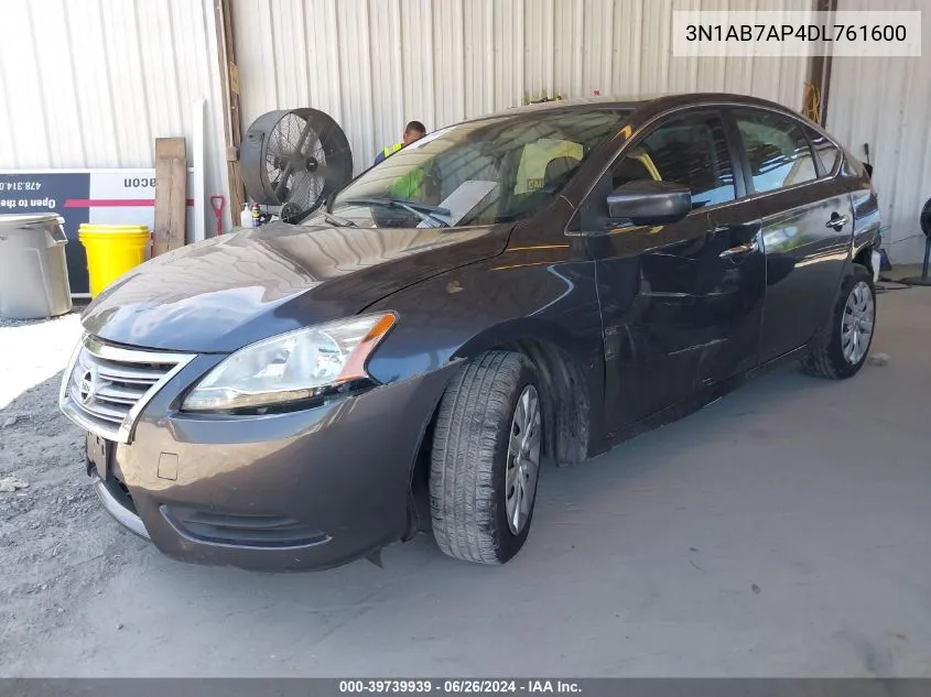 2013 Nissan Sentra Sv VIN: 3N1AB7AP4DL761600 Lot: 39739939