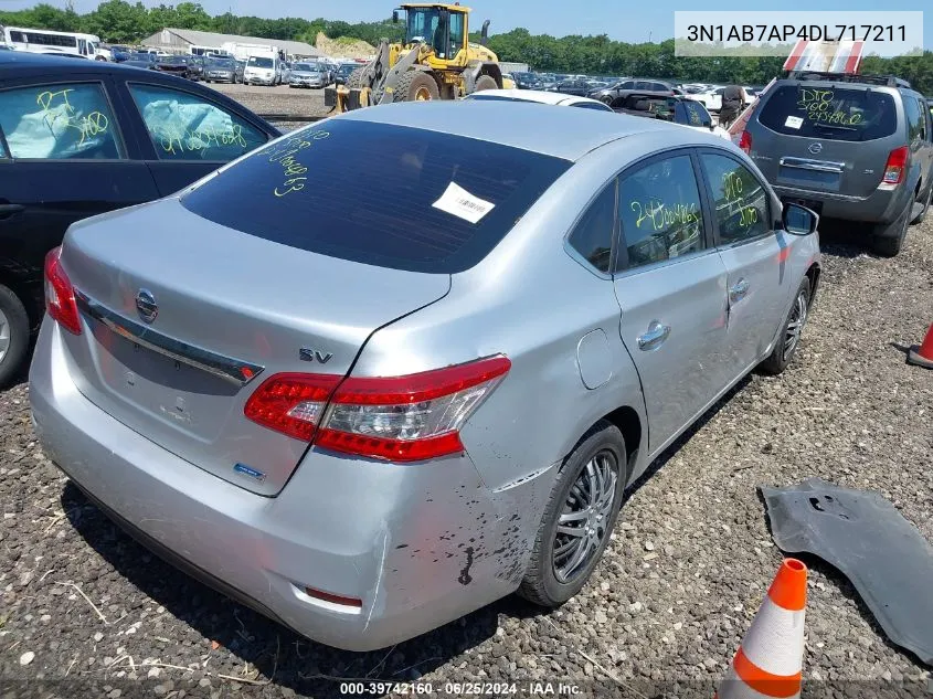 2013 Nissan Sentra Sv VIN: 3N1AB7AP4DL717211 Lot: 39742160