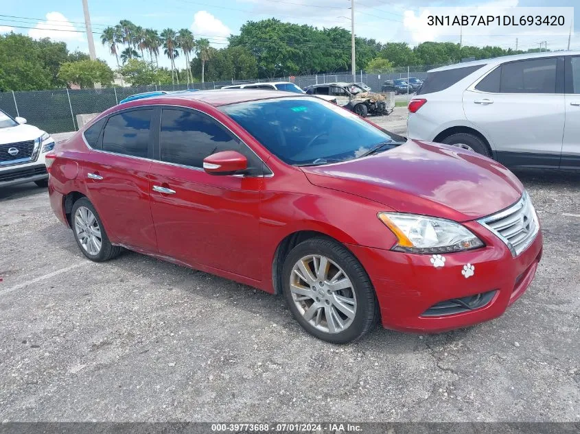 3N1AB7AP1DL693420 2013 Nissan Sentra Sl