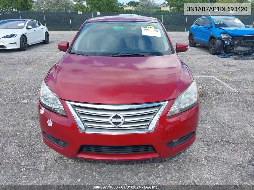 3N1AB7AP1DL693420 2013 Nissan Sentra Sl