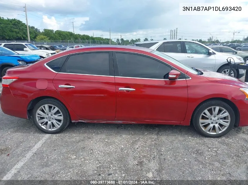 3N1AB7AP1DL693420 2013 Nissan Sentra Sl