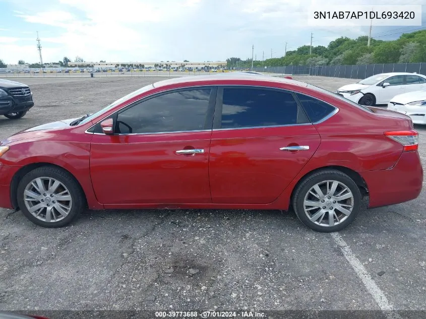 3N1AB7AP1DL693420 2013 Nissan Sentra Sl