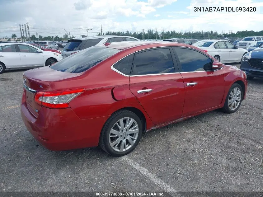 2013 Nissan Sentra Sl VIN: 3N1AB7AP1DL693420 Lot: 39773688