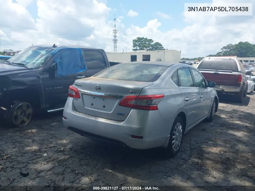 2013 Nissan Sentra Sv VIN: 3N1AB7AP5DL705438 Lot: 39821127