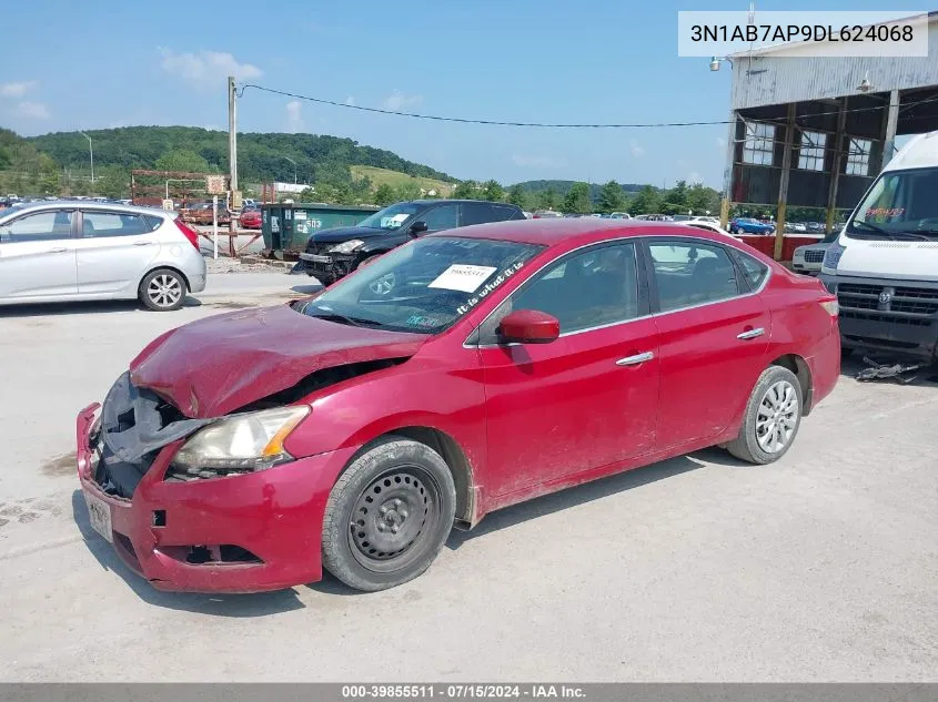 2013 Nissan Sentra Sv VIN: 3N1AB7AP9DL624068 Lot: 39855511