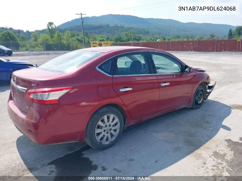 2013 Nissan Sentra Sv VIN: 3N1AB7AP9DL624068 Lot: 39855511