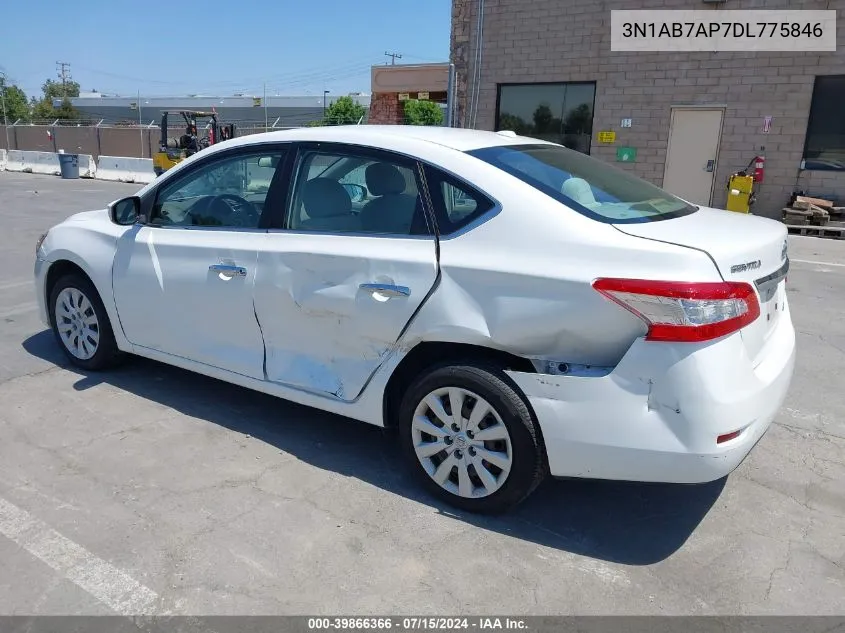 2013 Nissan Sentra Sv VIN: 3N1AB7AP7DL775846 Lot: 39866366