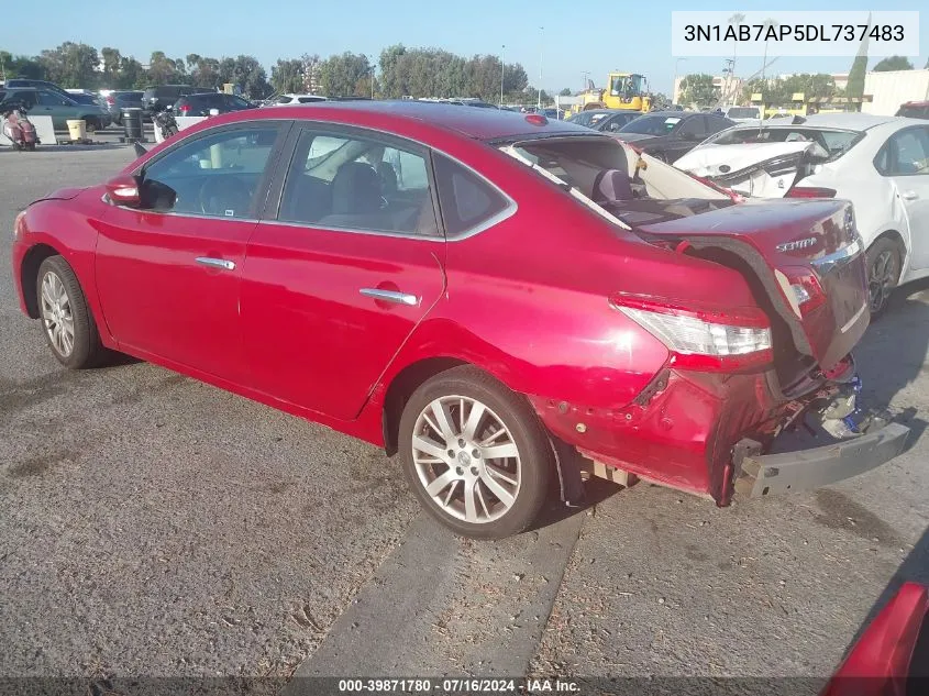 2013 Nissan Sentra Sl VIN: 3N1AB7AP5DL737483 Lot: 39871780