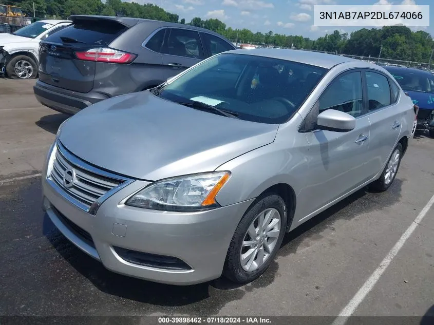 2013 Nissan Sentra Sv VIN: 3N1AB7AP2DL674066 Lot: 39898462