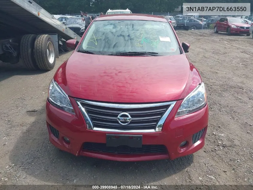 2013 Nissan Sentra Sr VIN: 3N1AB7AP7DL663550 Lot: 39908945