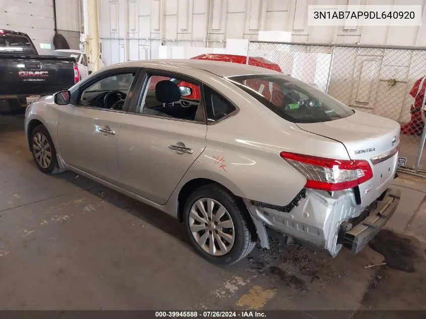 3N1AB7AP9DL640920 2013 Nissan Sentra S