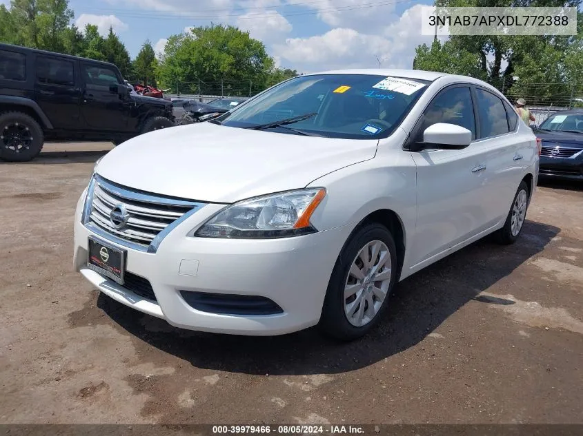 2013 Nissan Sentra Sv VIN: 3N1AB7APXDL772388 Lot: 39979466