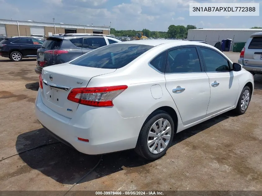 2013 Nissan Sentra Sv VIN: 3N1AB7APXDL772388 Lot: 39979466