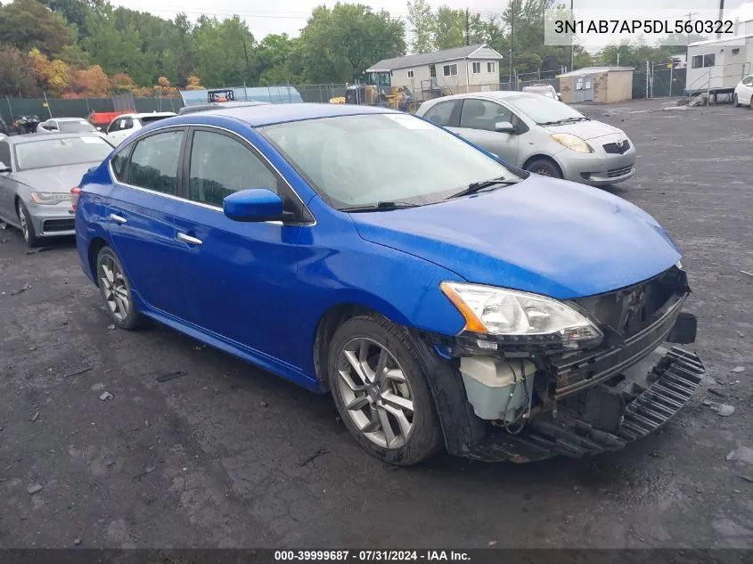 2013 Nissan Sentra Sr VIN: 3N1AB7AP5DL560322 Lot: 39999687