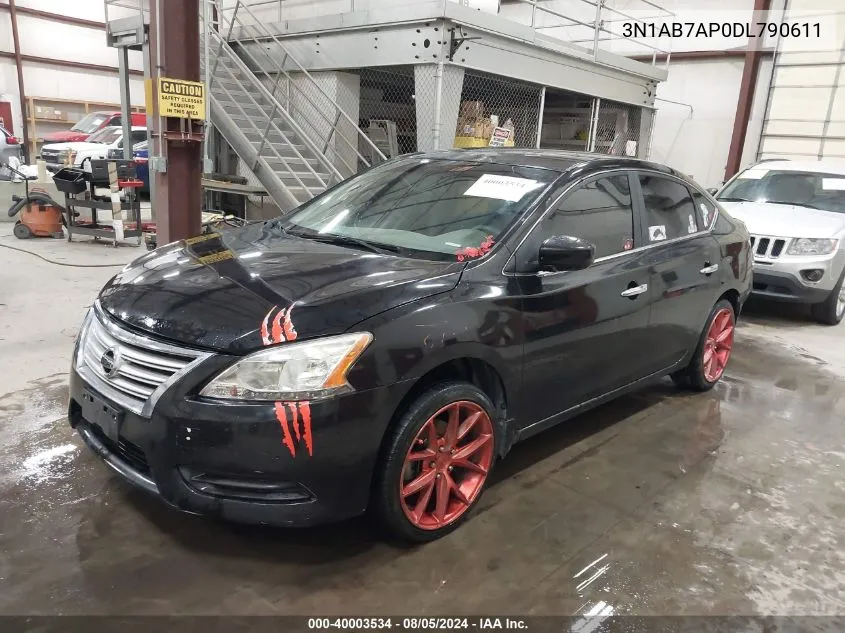 3N1AB7AP0DL790611 2013 Nissan Sentra S