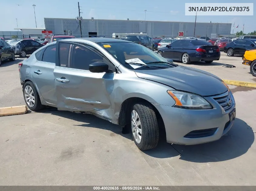 3N1AB7AP2DL678375 2013 Nissan Sentra Sv