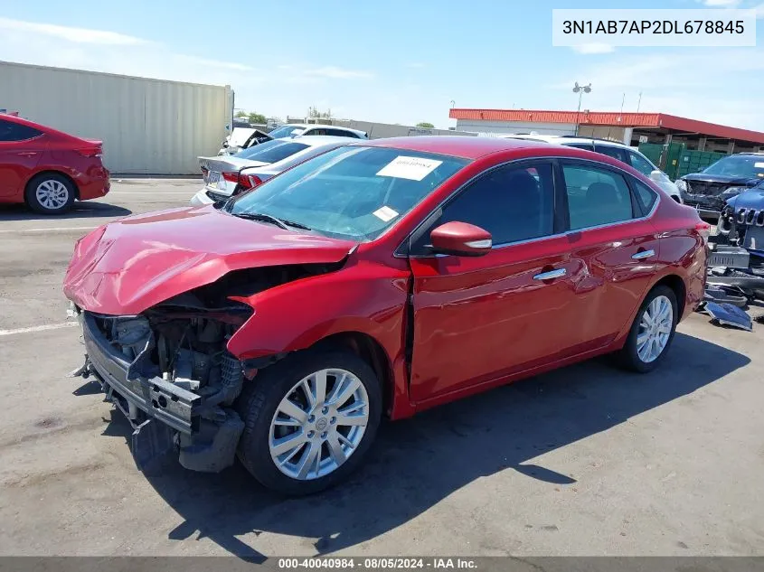 2013 Nissan Sentra Sl VIN: 3N1AB7AP2DL678845 Lot: 40040984