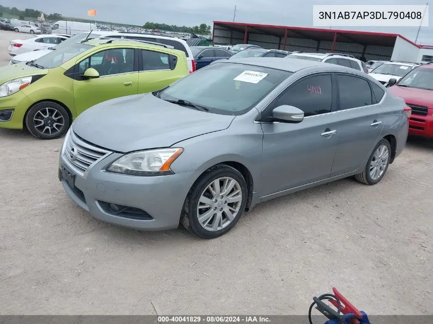 2013 Nissan Sentra Sl VIN: 3N1AB7AP3DL790408 Lot: 40041829