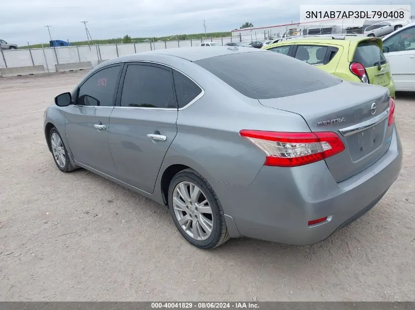 2013 Nissan Sentra Sl VIN: 3N1AB7AP3DL790408 Lot: 40041829