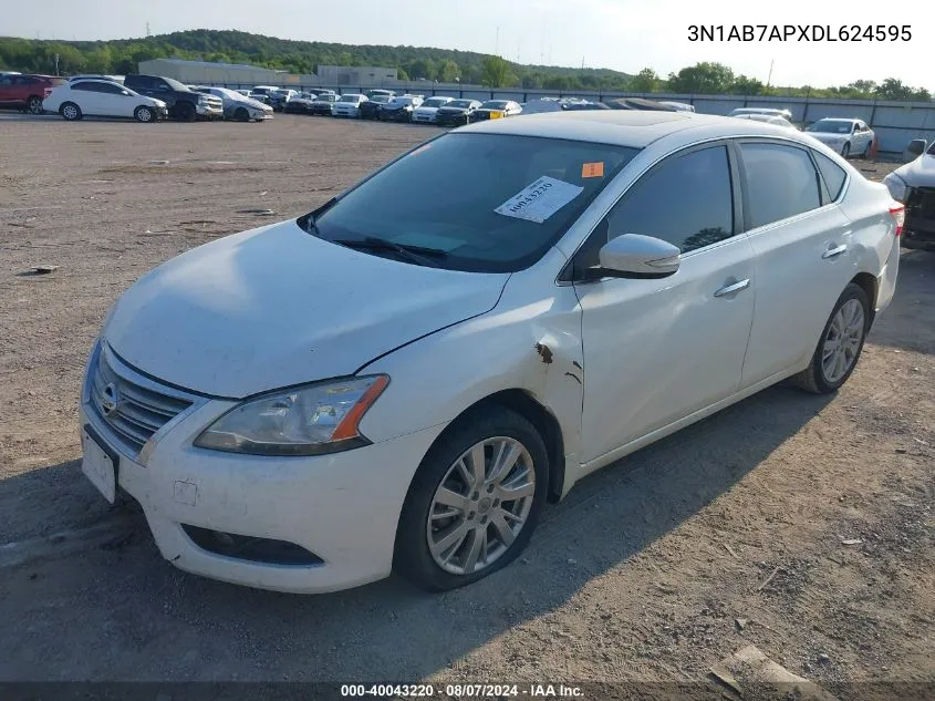 2013 Nissan Sentra Sl VIN: 3N1AB7APXDL624595 Lot: 40043220