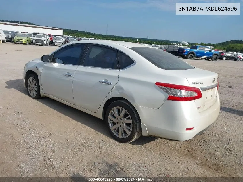 2013 Nissan Sentra Sl VIN: 3N1AB7APXDL624595 Lot: 40043220