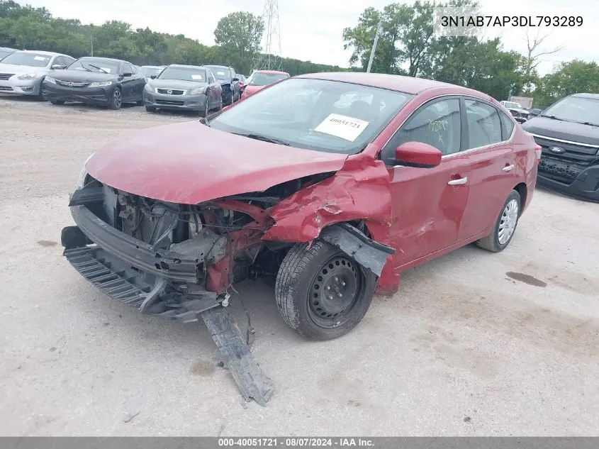 3N1AB7AP3DL793289 2013 Nissan Sentra Sv