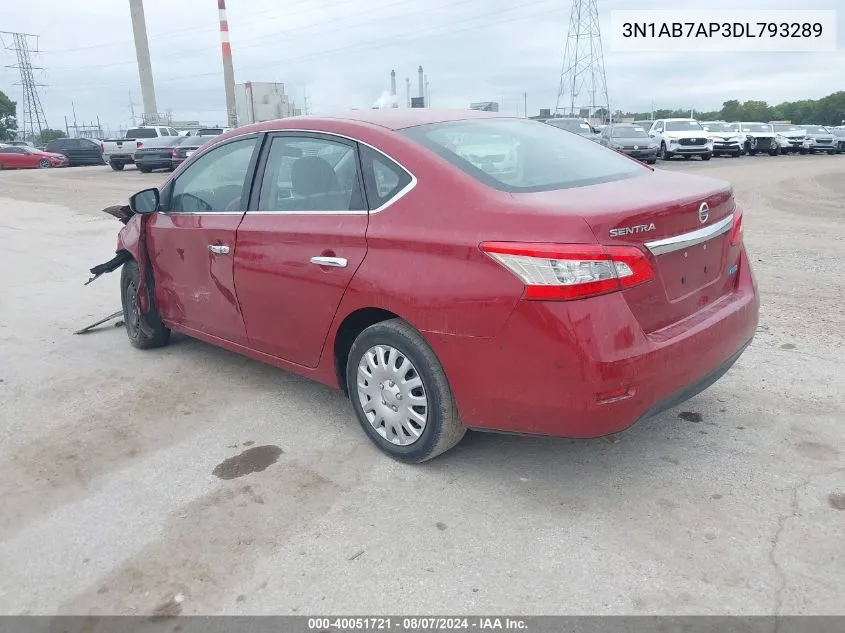 3N1AB7AP3DL793289 2013 Nissan Sentra Sv