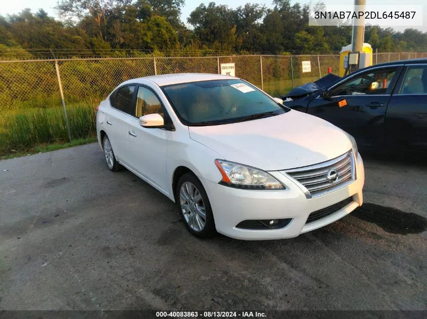 2013 Nissan Sentra Sl VIN: 3N1AB7AP2DL645487 Lot: 40083863