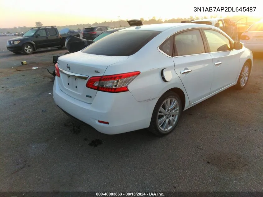 3N1AB7AP2DL645487 2013 Nissan Sentra Sl