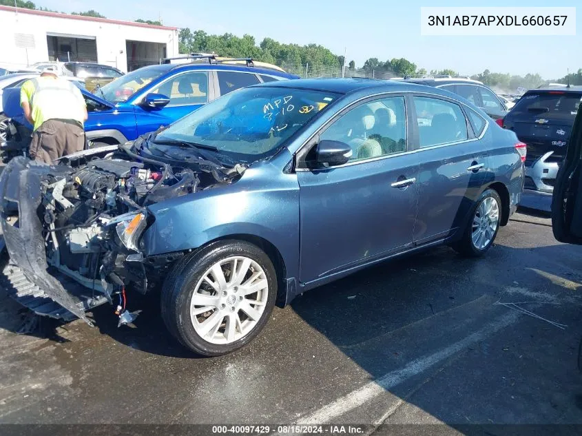 2013 Nissan Sentra Sl VIN: 3N1AB7APXDL660657 Lot: 40097429