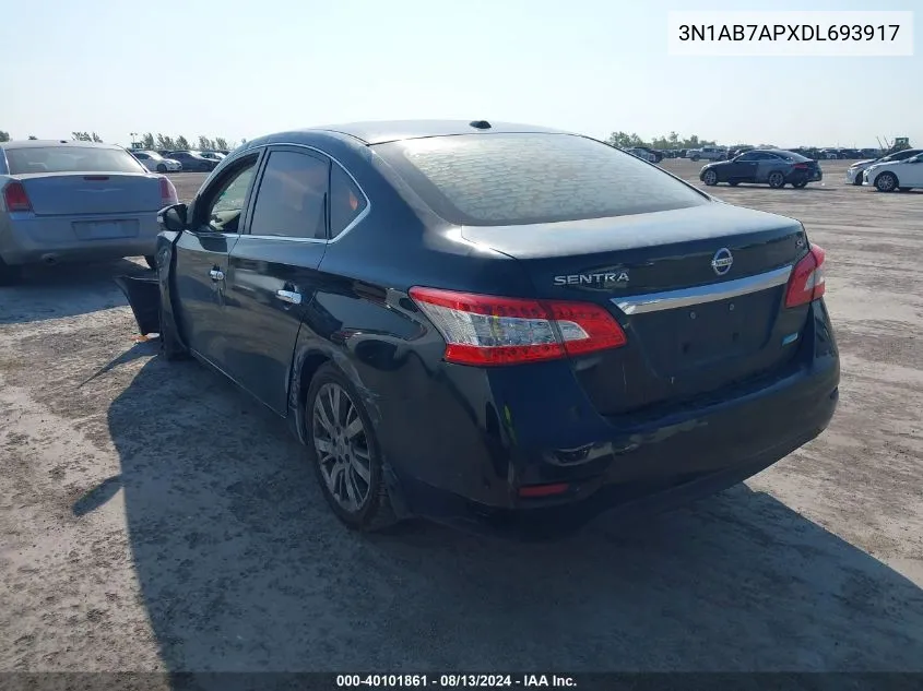 2013 Nissan Sentra Sl VIN: 3N1AB7APXDL693917 Lot: 40101861