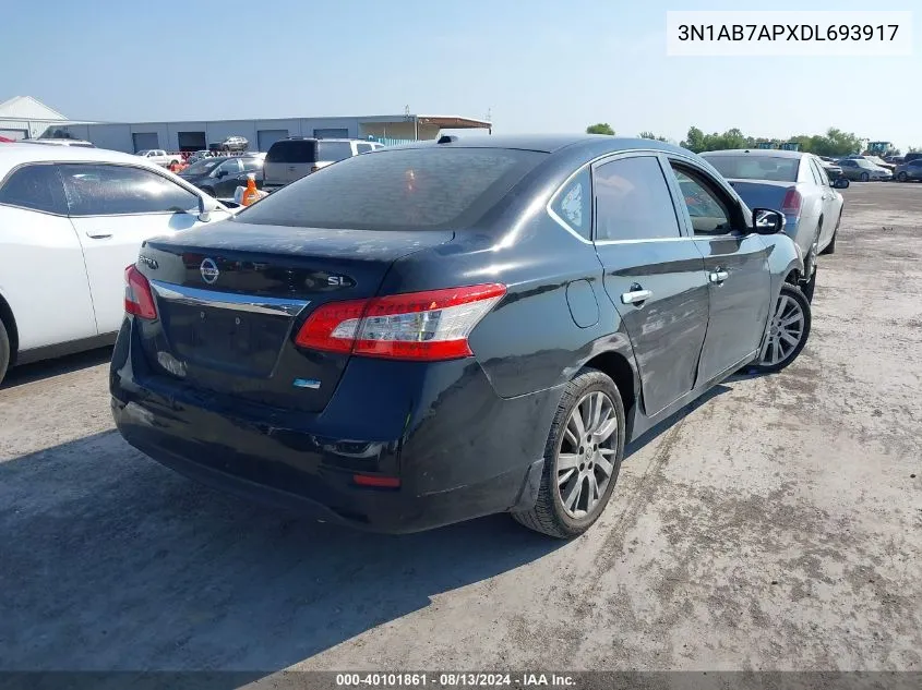 2013 Nissan Sentra Sl VIN: 3N1AB7APXDL693917 Lot: 40101861