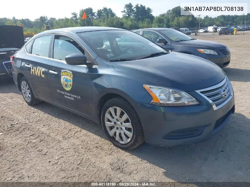 3N1AB7AP8DL708138 2013 Nissan Sentra Sv