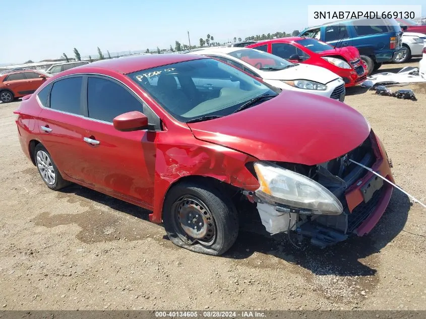 2013 Nissan Sentra Sv VIN: 3N1AB7AP4DL669130 Lot: 40134605