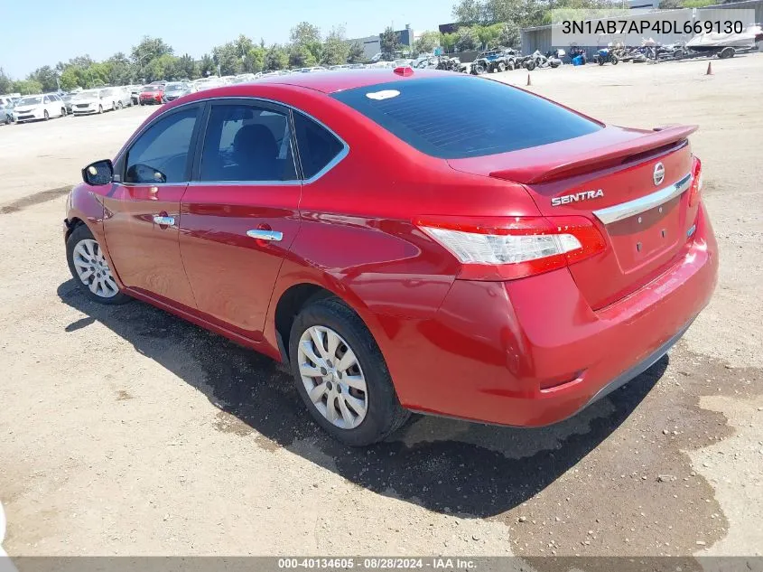 3N1AB7AP4DL669130 2013 Nissan Sentra Sv