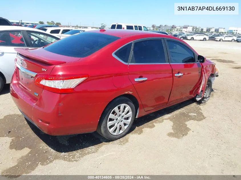 3N1AB7AP4DL669130 2013 Nissan Sentra Sv