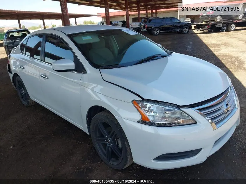 2013 Nissan Sentra S VIN: 3N1AB7AP4DL721596 Lot: 40135435