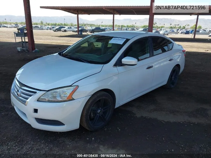 2013 Nissan Sentra S VIN: 3N1AB7AP4DL721596 Lot: 40135435