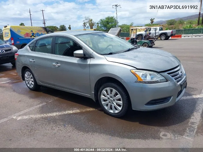 2013 Nissan Sentra Sv VIN: 3N1AB7AP3DL691992 Lot: 40136344