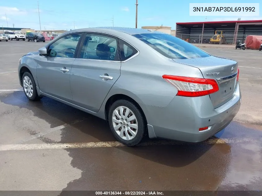 3N1AB7AP3DL691992 2013 Nissan Sentra Sv