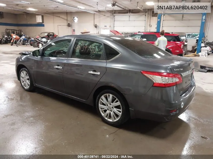 2013 Nissan Sentra Sl VIN: 3N1AB7AP8DL620402 Lot: 40139741