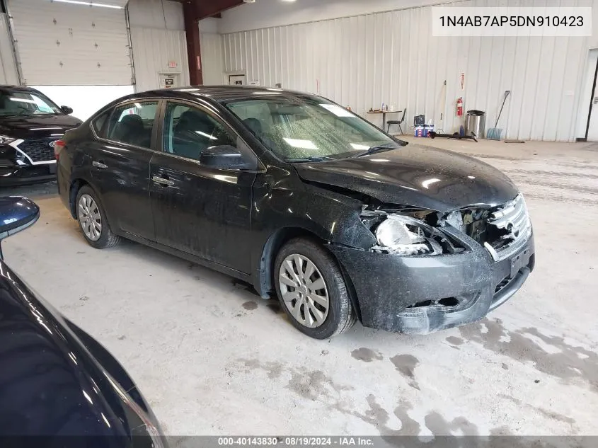 2013 Nissan Sentra Sv VIN: 1N4AB7AP5DN910423 Lot: 40143830