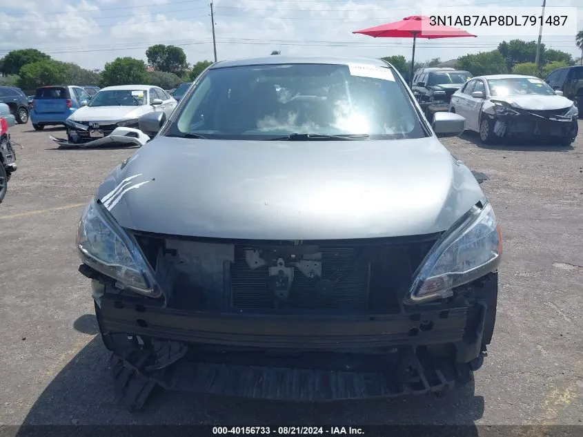 2013 Nissan Sentra S/Sv/Sr/Sl VIN: 3N1AB7AP8DL791487 Lot: 40156733