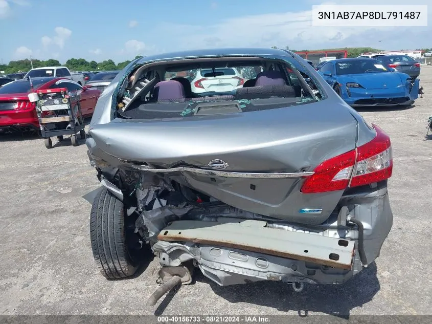 2013 Nissan Sentra S/Sv/Sr/Sl VIN: 3N1AB7AP8DL791487 Lot: 40156733