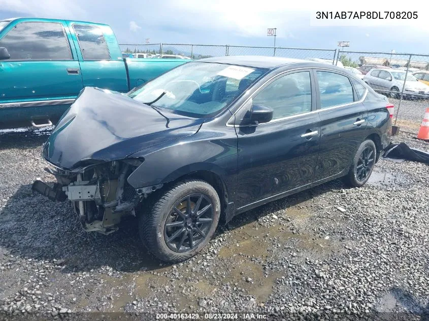 3N1AB7AP8DL708205 2013 Nissan Sentra Sv