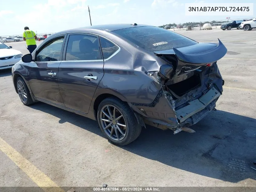 2013 Nissan Sentra Sl VIN: 3N1AB7AP7DL724475 Lot: 40167594