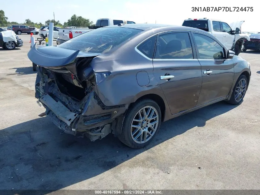 2013 Nissan Sentra Sl VIN: 3N1AB7AP7DL724475 Lot: 40167594